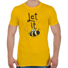 PRINTFASHION Méhecske - Let it bee - Férfi póló - Sárga