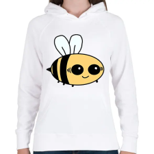 PRINTFASHION Méhecske - Női kapucnis pulóver - Fehér női pulóver, kardigán