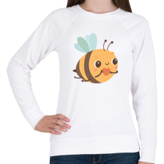 PRINTFASHION Méhecske szívvel - Női pulóver - Fehér