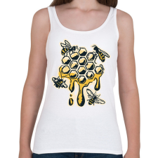 PRINTFASHION Méhek - Női atléta - Fehér női trikó