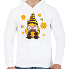PRINTFASHION Méhész  - Férfi kapucnis pulóver - Fehér