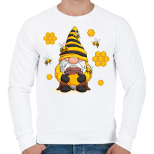 PRINTFASHION Méhész - Férfi pulóver - Fehér férfi pulóver, kardigán