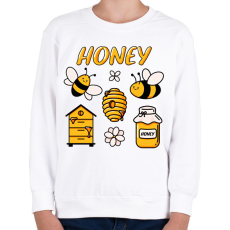 PRINTFASHION méhész - Gyerek pulóver - Fehér