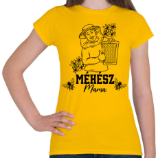 PRINTFASHION Méhész mama - Női póló - Sárga