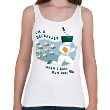 PRINTFASHION Méhész - Női atléta - Fehér női trikó