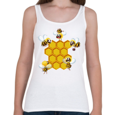 PRINTFASHION Méhész - Női atléta - Fehér női trikó