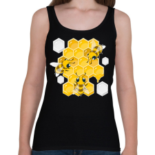 PRINTFASHION méhész - Női atléta - Fekete női trikó