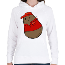 PRINTFASHION Mekis krumpli - Női kapucnis pulóver - Fehér női pulóver, kardigán