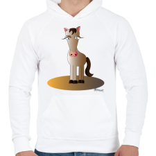 PRINTFASHION Méla paci - Férfi kapucnis pulóver - Fehér férfi pulóver, kardigán