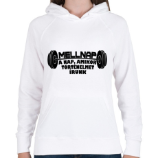 PRINTFASHION Mellnap - Női kapucnis pulóver - Fehér