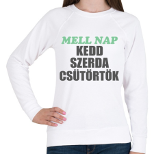 PRINTFASHION Mellnap - Női pulóver - Fehér női pulóver, kardigán