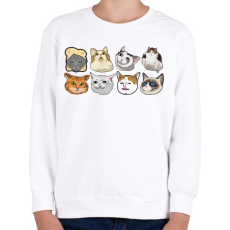 PRINTFASHION meme cats - Gyerek pulóver - Fehér