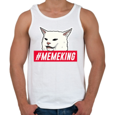 PRINTFASHION Meme King - Férfi atléta - Fehér
