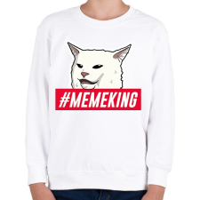 PRINTFASHION Meme King - Gyerek pulóver - Fehér gyerek pulóver, kardigán