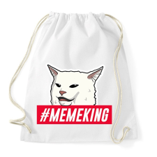 PRINTFASHION Meme King - Sportzsák, Tornazsák - Fehér tornazsák