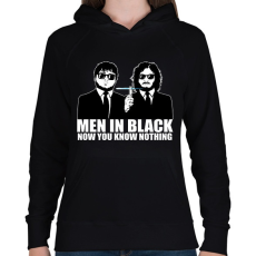 PRINTFASHION Men in Black - Trónok harca black - Női kapucnis pulóver - Fekete
