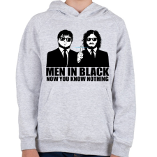 PRINTFASHION Men in Black - Trónok harca - Gyerek kapucnis pulóver - Sport szürke gyerek pulóver, kardigán