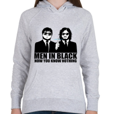 PRINTFASHION Men in Black - Trónok harca - Női kapucnis pulóver - Sport szürke női pulóver, kardigán