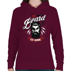 PRINTFASHION Menj borbélyhoz - Női kapucnis pulóver - Bordó