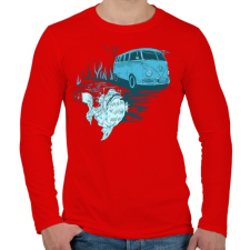 PRINTFASHION Menj horgászni - Férfi hosszú ujjú póló - Piros férfi póló