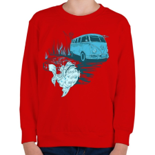 PRINTFASHION Menj horgászni - Gyerek pulóver - Piros gyerek pulóver, kardigán