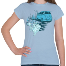 PRINTFASHION Menj horgászni - Női póló - Világoskék