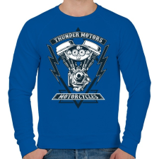 PRINTFASHION Mennydörgő motorok - Férfi pulóver - Királykék férfi pulóver, kardigán