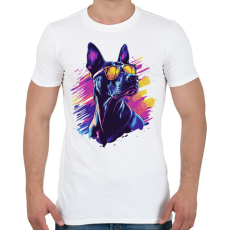 PRINTFASHION Menő Doberman - Férfi póló - Fehér