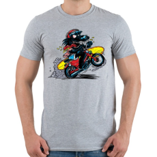 PRINTFASHION Menő farkas - Férfi póló - Sport szürke