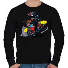 PRINTFASHION Menő farkas - Férfi pulóver - Fekete férfi pulóver, kardigán