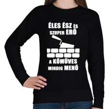 PRINTFASHION menő kőműves - Női pulóver - Fekete női pulóver, kardigán