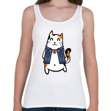 PRINTFASHION Menő macska - Női atléta - Fehér