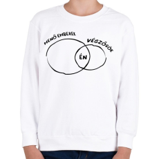 PRINTFASHION Menő végzős fekete - Gyerek pulóver - Fehér