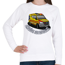 PRINTFASHION mentőautó 1 - Női pulóver - Fehér női pulóver, kardigán