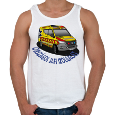 PRINTFASHION mentőautó 2 - Férfi atléta - Fehér atléta, trikó