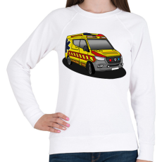 PRINTFASHION Mentőautó - Női pulóver - Fehér