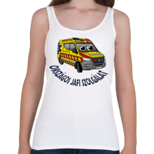 PRINTFASHION mentőautó pisti 2 - Női atléta - Fehér női trikó