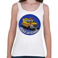 PRINTFASHION mentőautó pisti 3 - Női atléta - Fehér