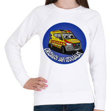 PRINTFASHION mentőautó pisti 3 - Női pulóver - Fehér női pulóver, kardigán