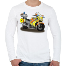 PRINTFASHION mentőmotor - Férfi hosszú ujjú póló - Fehér