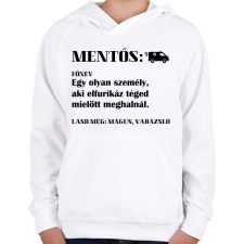 PRINTFASHION Mentős jelentése - Gyerek kapucnis pulóver - Fehér gyerek pulóver, kardigán