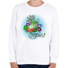 PRINTFASHION Mentsd meg a Földet! - Gyerek pulóver - Fehér gyerek pulóver, kardigán