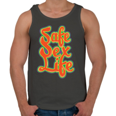 PRINTFASHION Mentsd meg a szexuális életed!  - Férfi atléta - Sötétszürke