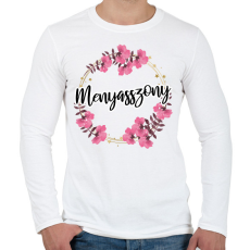 PRINTFASHION Menyasszony (virágos) - Férfi hosszú ujjú póló - Fehér