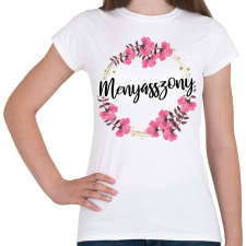 PRINTFASHION Menyasszony (virágos) - Női póló - Fehér női póló