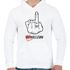 PRINTFASHION Menyasszony VS Asszony - Lánybúcsús póló minta - Férfi kapucnis pulóver - Fehér