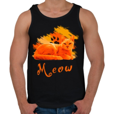 PRINTFASHION meow - Férfi atléta - Fekete atléta, trikó