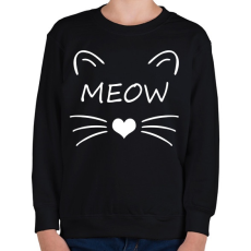 PRINTFASHION MEOW - Gyerek pulóver - Fekete