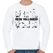 PRINTFASHION Meow Halloween - Férfi pulóver - Fehér női pulóver, kardigán