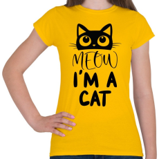 PRINTFASHION Meow, I'm a cat - Női póló - Sárga